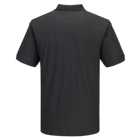Polo de travail piqué poly/coton col 3 boutons Noir – Portwest B210