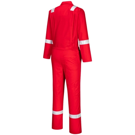 Combinaison de travail coton bandes réfléchissantes Rouge – Portwest C814
