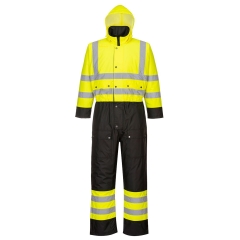 Combinaison haute visibilité matelassée contrast imperméable classe 3 Jaune/noir – Portwest S485