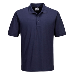 Polo de travail piqué poly/coton col 3 boutons Marine – Portwest B210NAR