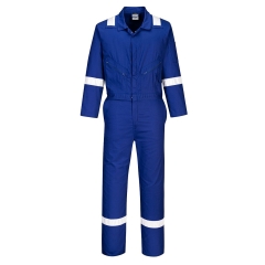 Combinaison de travail coton bandes réfléchissantes Bleu royal – Portwest C814