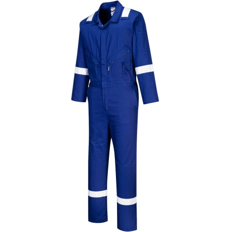 Combinaison de travail coton bandes réfléchissantes Bleu royal – Portwest C814