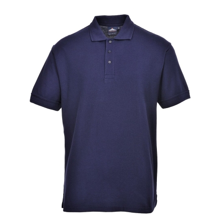 Polo de travail piqué poly/coton col 3 boutons Marine – Portwest B210NAR