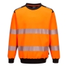 Sweat col rond haute visibilité bandes réfléchissantes PW3 Orange/noir – Portwest PW379