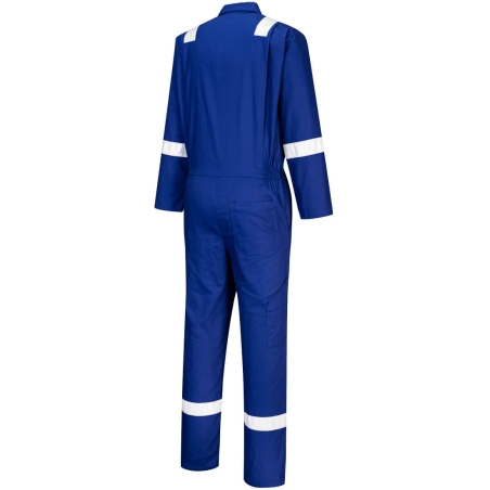 Combinaison de travail coton bandes réfléchissantes Bleu royal – Portwest C814