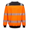 Sweat col rond haute visibilité bandes réfléchissantes PW3 Orange/noir – Portwest PW379
