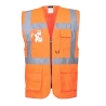 Gilet haute visibilité Executive multipoches classe 2 Orange – Portwest S476