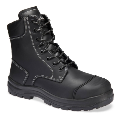 Brodequin de sécurité S3 HRO CI HI cuir pleine fleur lacets et zip Noir – Portwest FD15