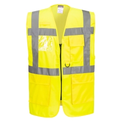 Gilet haute visibilité Executive multipoches classe 2 Jaune – Portwest S476