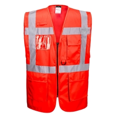 Gilet haute visibilité Executive multipoches classe 2 Rouge – Portwest S476
