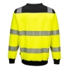 Sweat col rond haute visibilité bandes réfléchissantes PW3 Jaune/noir – Portwest PW379