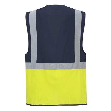 Gilet haute visibilité bicolore Executive Paris classe 1 Jaune/marine – Portwest C276