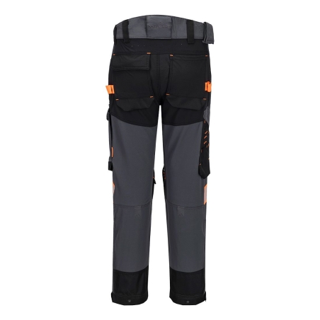 Pantalon de travail stretch compatible harnais multipoches Gris métal – Portwest EV441
