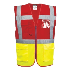 Gilet haute visibilité bicolore Executive Paris classe 1 Jaune/rouge – Portwest C276