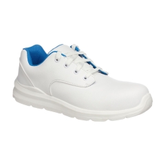 Chaussure de sécurité à lacets microfibre sans métal S2 Blanc – Portwest FD61