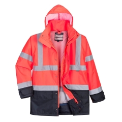Parka bicolore executive 5-en-1 haute visibilité classe 3 Rouge/marine – Portwest S768