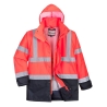 Parka bicolore executive 5-en-1 haute visibilité classe 3 Rouge/marine – Portwest S768