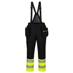 Cotte à bretelles haute visibilité classe 1 matelassée DX4 Jaune/noir – Portwest DX437