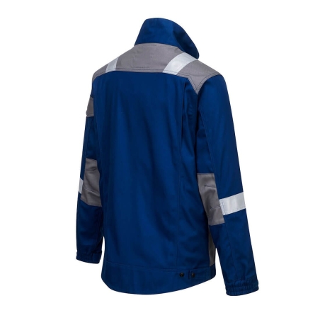 Veste ignifugée bicolore multirisque offshore FR Bleu royal – Portwest FR08