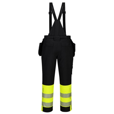 Cotte à bretelles haute visibilité classe 1 matelassée DX4 Jaune/noir – Portwest DX437
