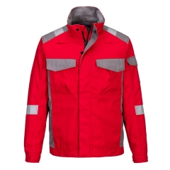 Veste ignifugée bicolore multirisque offshore FR Rouge – Portwest FR08