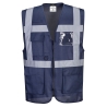 Gilet sans manches executive multipoches porte-badge Marine – Portwest F476