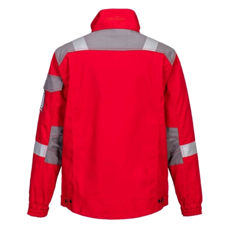 Veste ignifugée bicolore multirisque offshore FR Rouge – Portwest FR08