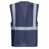 Gilet sans manches executive multipoches porte-badge Marine – Portwest F476