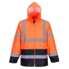 Veste de pluie haute visibilité bicolore classe 3 Orange/marine – Portwest H443