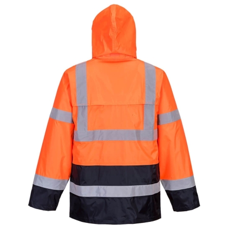 Veste de pluie haute visibilité bicolore classe 3 Orange/marine – Portwest H443