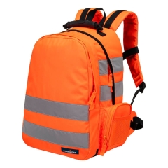Sac à dos haute visibilité multipoches fond renforcé Orange – Portwest B905