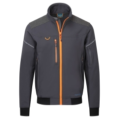 Veste bomber softshell imperméable respirante 3 couches Gris métal coupe longue – Portwest EV464