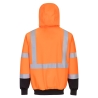 Sweat zippé à capuche haute visibilité bicolore classe 2/3 Orange/noir – Portwest B315
