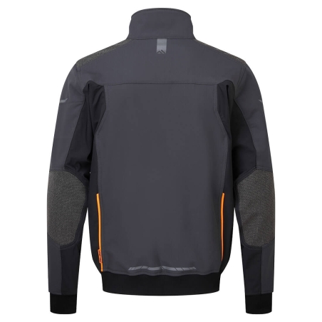 Veste bomber softshell imperméable respirante 3 couches Gris métal coupe longue – Portwest EV464