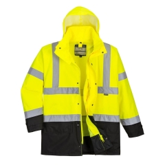 Parka bicolore executive 5-en-1 haute visibilité classe 3 Jaune/noir – Portwest S768