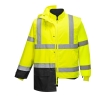 Parka bicolore executive 5-en-1 haute visibilité classe 3 Jaune/noir – Portwest S768