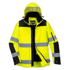 Blouson 3-en-1 haute visibilité classe 3 imperméable Jaune/noir – Portwest C469