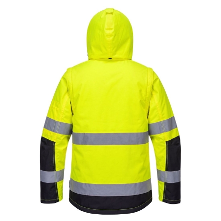 Blouson 3-en-1 haute visibilité classe 3 imperméable Jaune/noir – Portwest C469