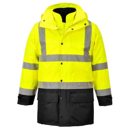 Parka bicolore executive 5-en-1 haute visibilité classe 3 Jaune/noir – Portwest S768