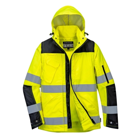 Blouson 3-en-1 haute visibilité classe 3 imperméable Jaune/noir – Portwest C469