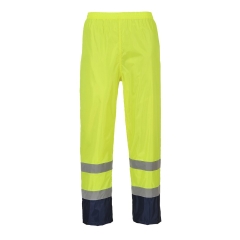 Pantalon de pluie haute visibilité bicolore imperméable Jaune/marine – Portwest H444