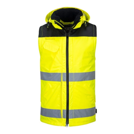 Blouson 3-en-1 haute visibilité classe 3 imperméable Jaune/noir – Portwest C469