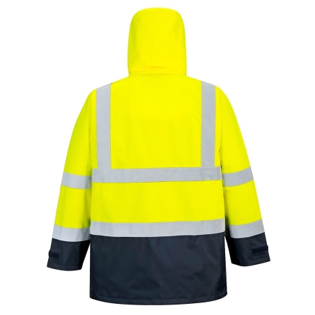 Parka bicolore executive 5-en-1 haute visibilité classe 3 Jaune/marine – Portwest S768