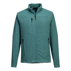 Polaire texturée jacquard extensible multipoches zippées Sarcelle – Portwest EV480