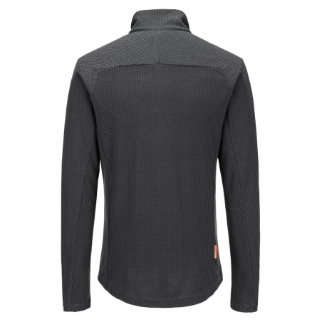 Polaire texturée jacquard extensible multipoches zippées Gris métal – Portwest EV480