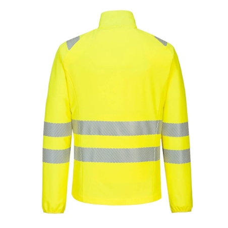 Sous-couche zippée haute visibilité légère et respirante Jaune/noir – Portwest DX481