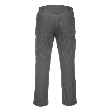 Pantalon de travail ripstop stretch multipoches genouillères Gris métal – Portwest T802
