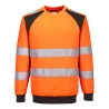 Sweat haute visibilité éco-conçu manches longues WX2 Orange/noir – Portwest CD805