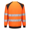 Sweat haute visibilité éco-conçu manches longues WX2 Orange/noir – Portwest CD805