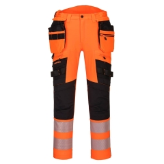 Pantalon haute visibilité DX4 avec poches flottantes démontables Orange/noir – Portwest DX442